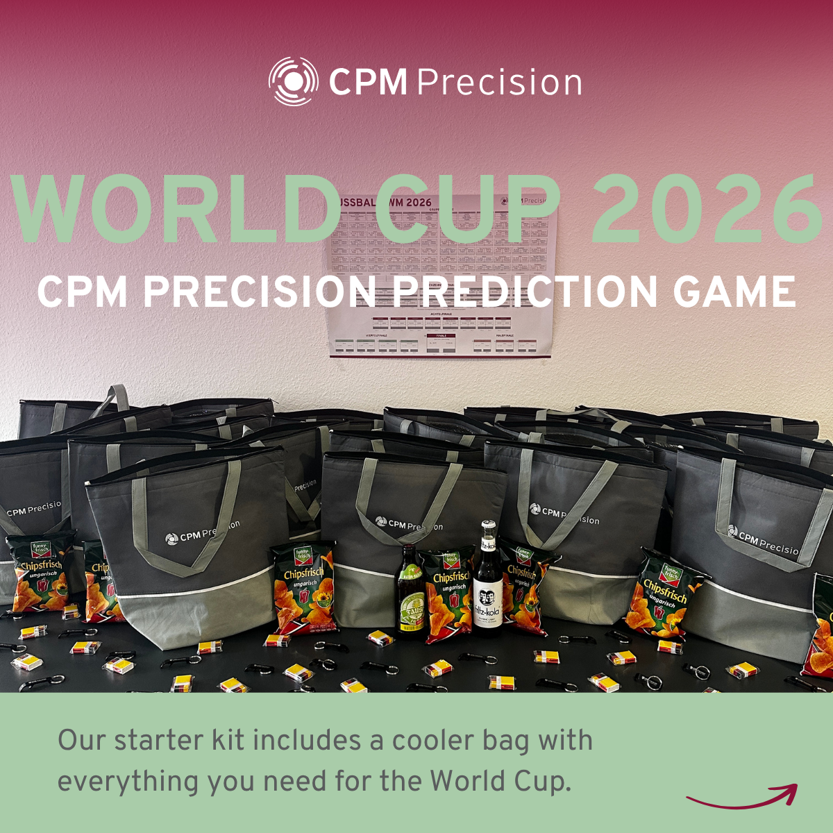 CPM Precision WM Starterkits für unsere Teilnehmenden des internen Tippspiels